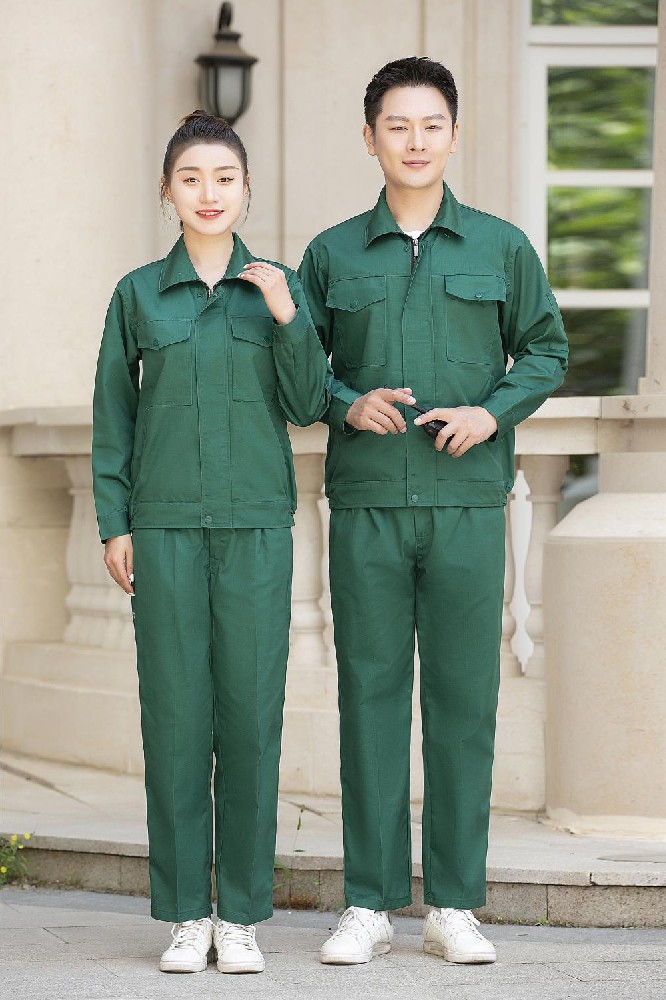 涤棉长袖员工服厂服秋冬夹克衫