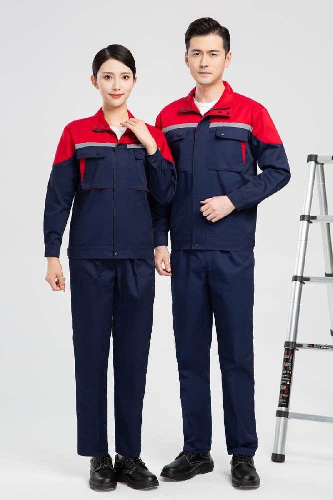 春秋长袖涤棉夹克衫工服劳保服