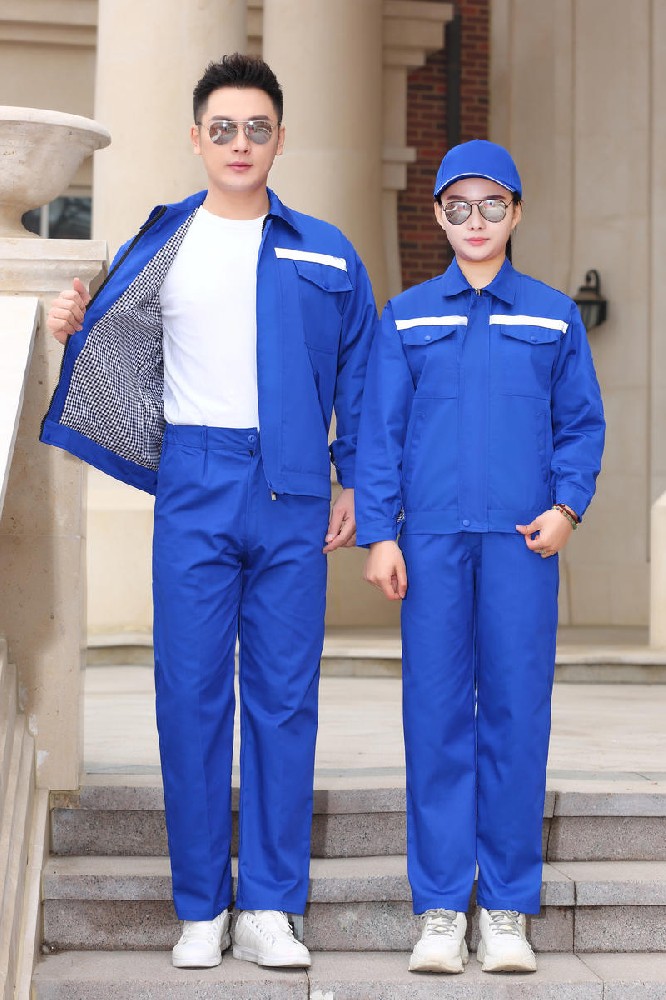 长袖秋冬双层夹克衫工作服职业装厂服劳保服