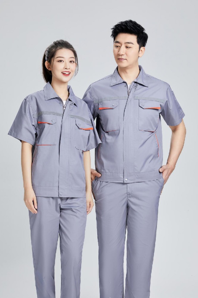 夏天短袖防静电夹克衫工作服厂服劳保服