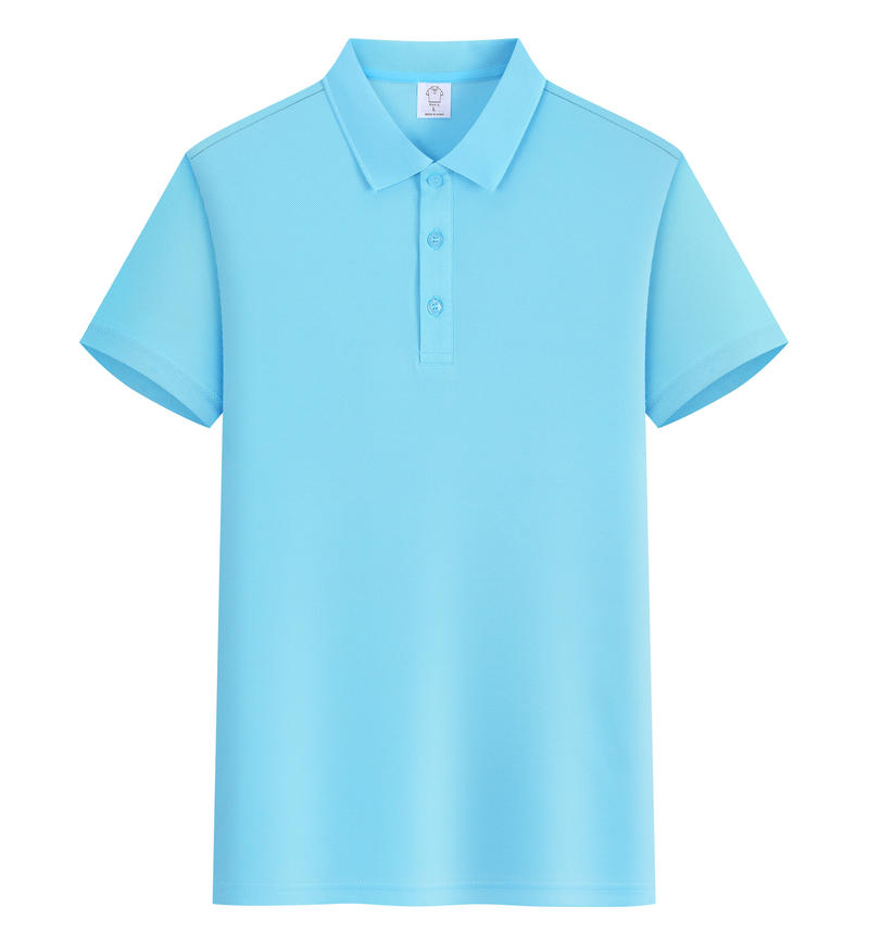 全涤纯色短袖翻领广告衫POLO衫