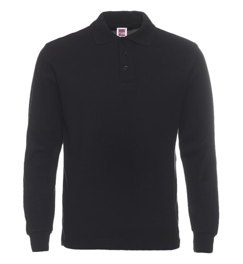 220克纯色纯棉长袖POLO衫